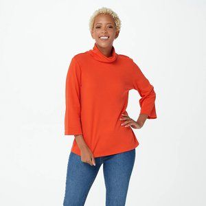 Isaac Mizrahi Essentials Boxy Knit Turtleneck Top